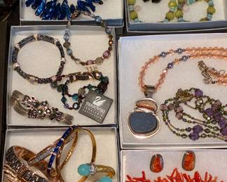 Jewelry: Bracelets, Necklaces, Earrings: Alexis Bittar, Swarovski, Kate Spade, John Hardy