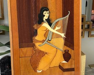 Persian wood Art, signed 