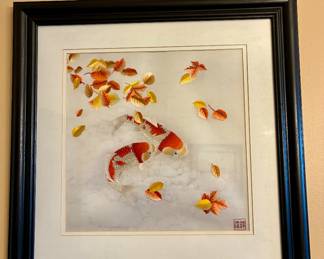 Koi Fish framed Art