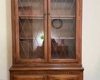 Ethan Allen Maple Cabinet, 2 Piece