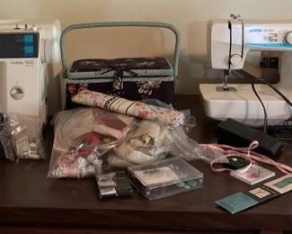 Brother Pfaff Sewing Machines with Supplies
