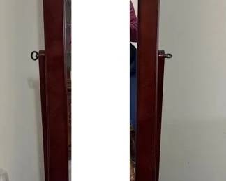 Floor Mirror and Jewelry Cabinet Combo