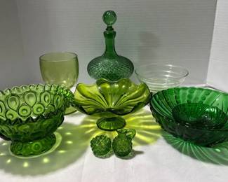 Green Depression Glass