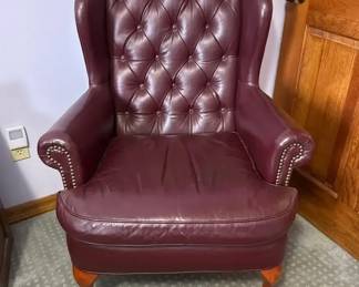 Leather Like Wingback Chair by Distinction