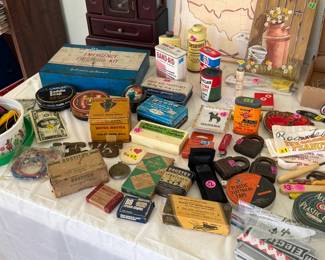 Vintage collectable tins and boxes