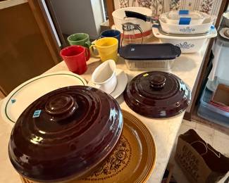 Pyrex, Corning ware, Fiesta mugs & more