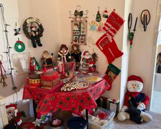 Many Christmas items