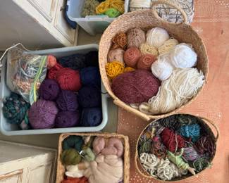 Yarn, wool, roving, string, weaving supplies
