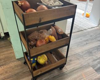 storage rack on wheels farmhouse furniture