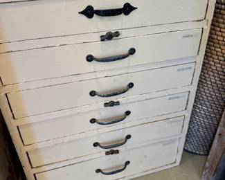 paper & document storage drawers. wooden drawers for art supples