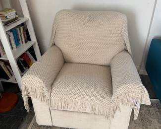 pottery barn nursing chair, rocking chair, reclining chair