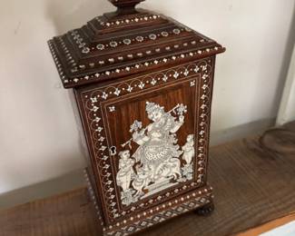 ornate inlay indian display box