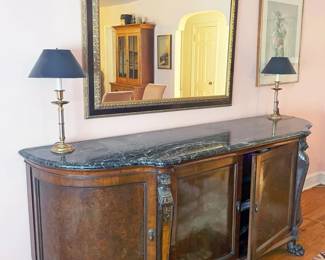 Marble top sideboard