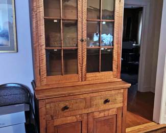 Tiger maple cupboard