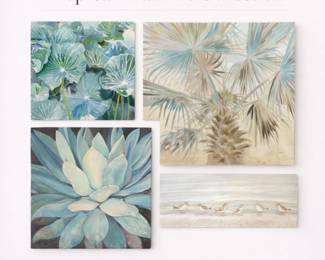 Tropical wall art collection showcase