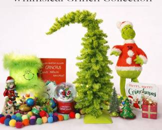 Whimsical Grinch holiday decorations