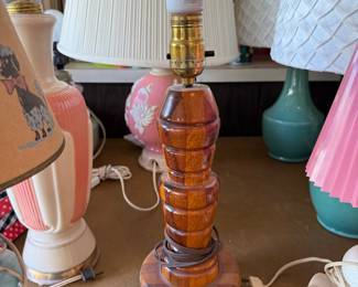 1960’s/70’s wooden lamp 