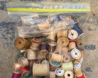 Vintage wooden spools 