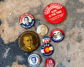 Vintage presidential pins