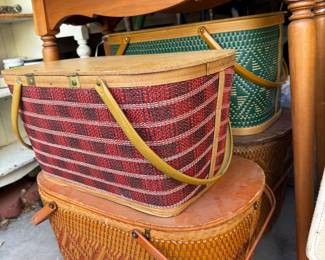 Vintage picnic baskets