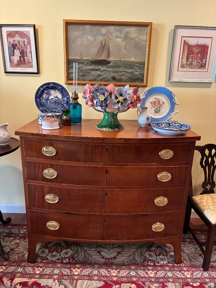 Antique 4 drawer Chest, Avatar Peony bowl, 19th c. ceramics