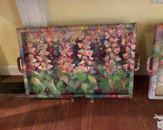 Anita Ambrose "Foxglove" handled tray