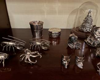 Sterling boxes and sculptures