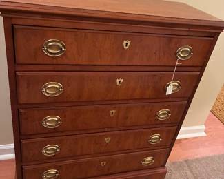one of two handsome Hall chests only 12" deep, Drexel Furniture
