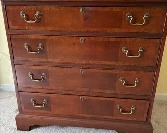 Antique inlaid 4 drawer chest