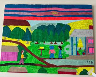 Floretta Emma Warfel folk art painting