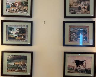 Hicks "Peaceable Kingdom" framed prints