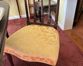 One of set of 4 antique dining chairs