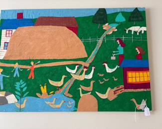 Original Folk Art Painting by Floretta Emma Warfel