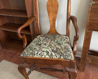 Handsome old Queen Anne chair