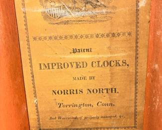 Paper label inside clock