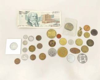 Lot of Misc Silver etc. US etc. Coins and Tokens