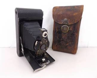 Antique Kodak Camera in Original Leather Case