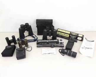 Lot of Binoculars and Scopes