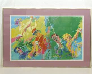 Framed Leroy Neiman Legends of Golf Print
