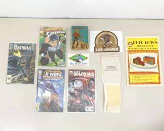 Lot of Misc Comic Books, Patches, etc.