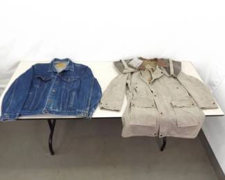 Size 46 Levis Jean Jacket and Large Outback Heavy Hunting Coat