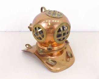 Novelty Copper and Brass 6.5" Desktop Divers Helmet