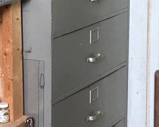 Metal chest for tools etc