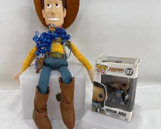 Disney's "Woody" Doll and Pop! Magic: The Gathering "Gideon Jura"