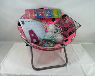 Justice Peace and Smiley Face Chair with Room Accessories