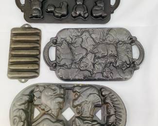 John Wright Cast Iron Molds (2) Animal Edition