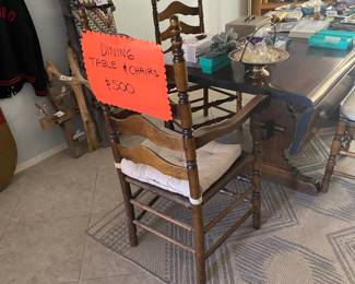 Dining Set with Ladderback Chairs