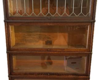 Bookcase with Leaded Glass