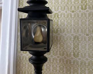 Hearse Lantern with Original Mounting Bracket used on a Horse-Drawn Carriage