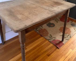 Antique Wood Kitchen Table - Circa 1930's
